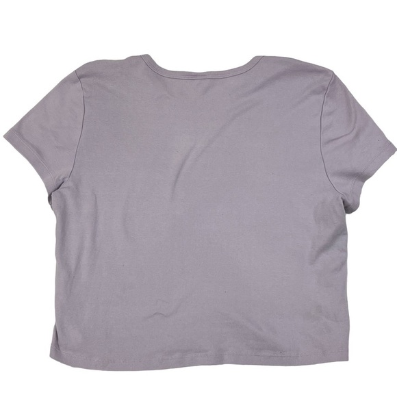 Vibe N' Sun Butterfly Floral Attract Energy Cropped short sleeved Shirt Size XL - Picture 6 of 11